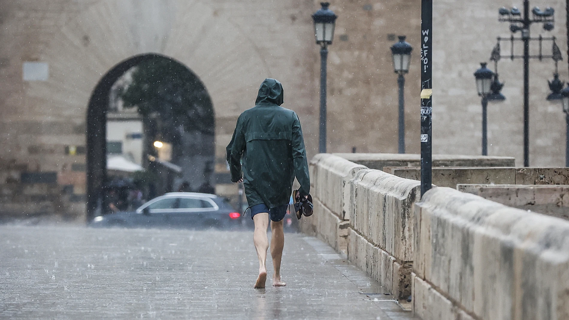 Imagen de archivo de lluvias en Murcia