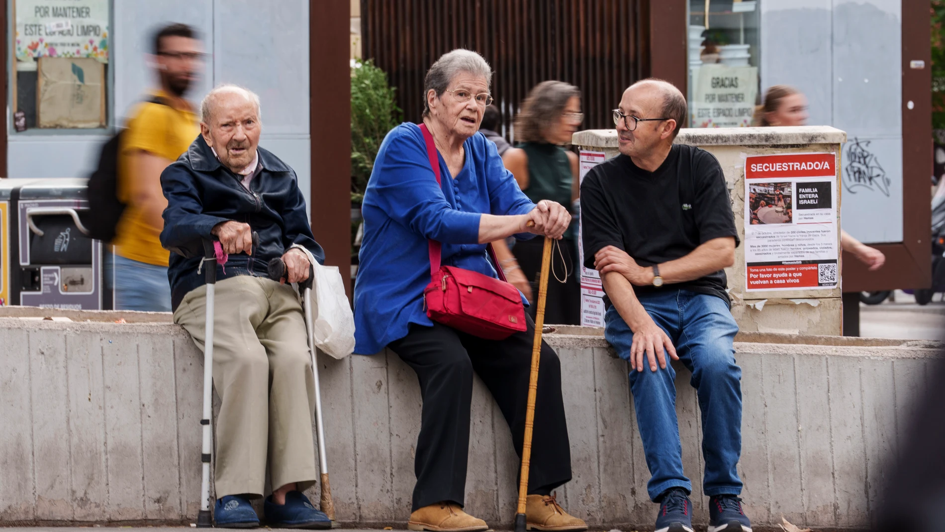 jubilados en el centro de Madrid