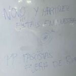 La pintada amenazante