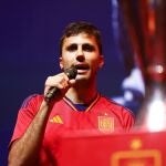 Rodri, durante la celebración