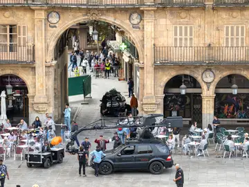 Rodaje de una película de Bollywood en la Plaza Mayor de Salamanca Rodaje de una película de Bollywood en la Plaza Mayor de Salamanca