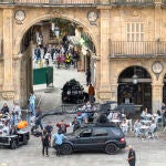 Rodaje de una película de Bollywood en la Plaza Mayor de Salamanca
