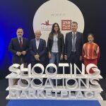  La concejala de Turismo, Eventos y Marca de Ciudad, Blanca Jiménez, junto al secretario general de Spain Film Commission, Juan Manuel Guimeráns; el director de la Feria de Valladolid, Alberto Alonso, y la directora general de Políticas Culturales, Inmaculada Martínez. 