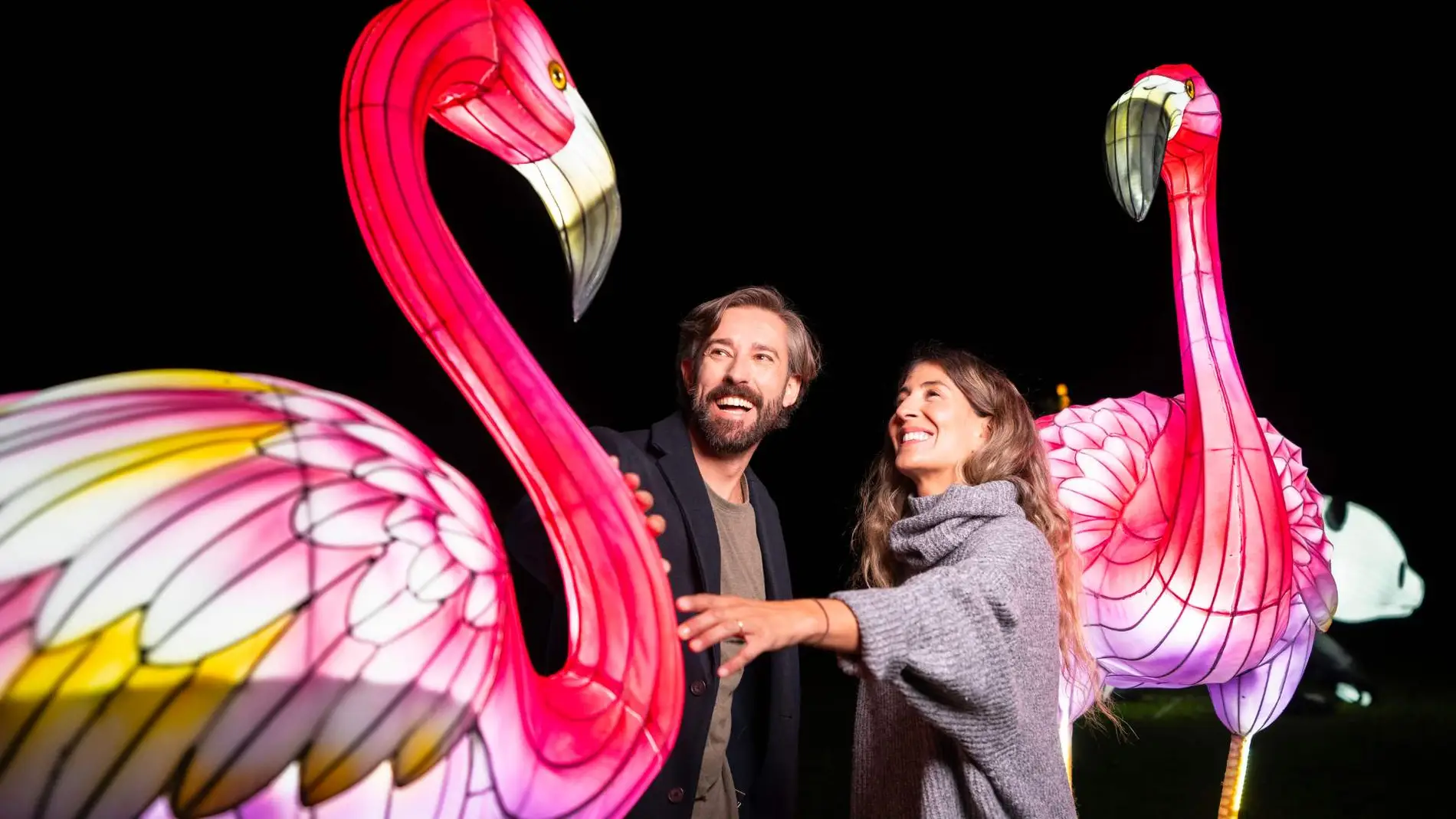 En Brilla Madrid Zoo se puede interactuar con los animales luminosos