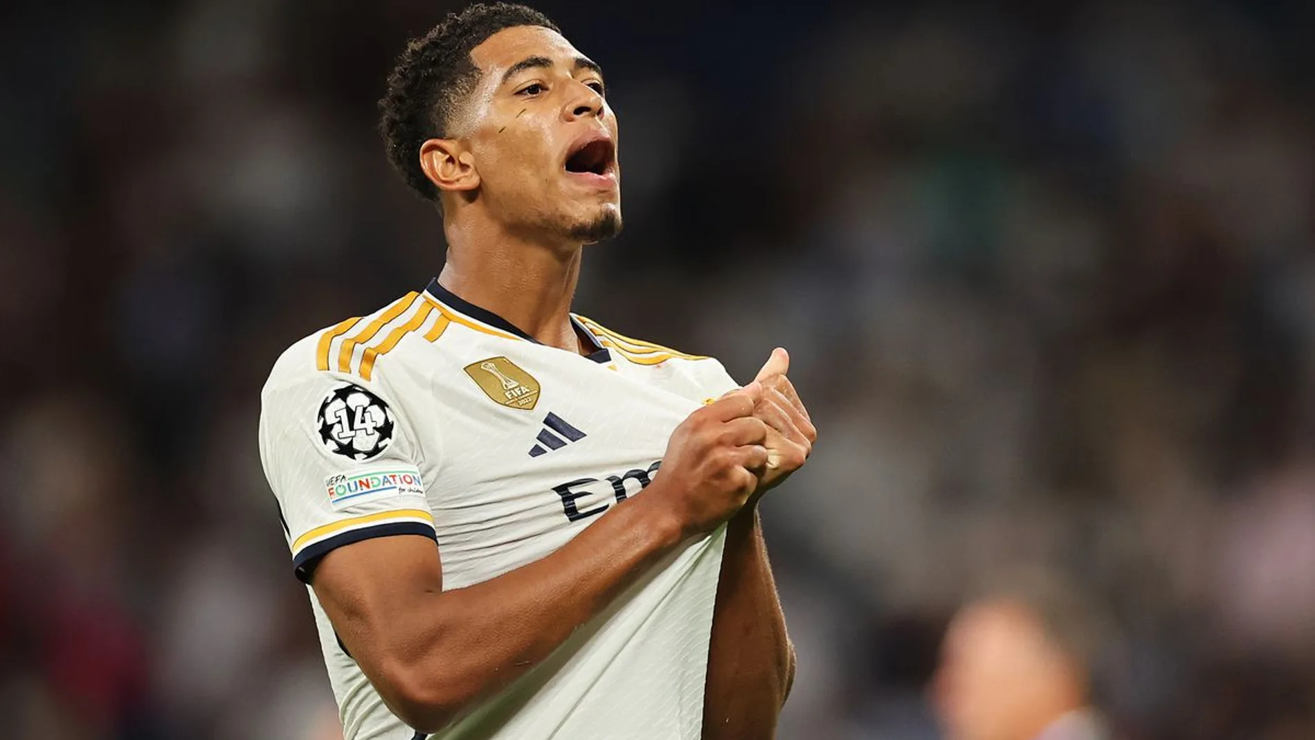 Bellingham celebrando un gol con el Real Madrid