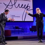 Meryl Streep durante su encuentro con Antonio Banderas