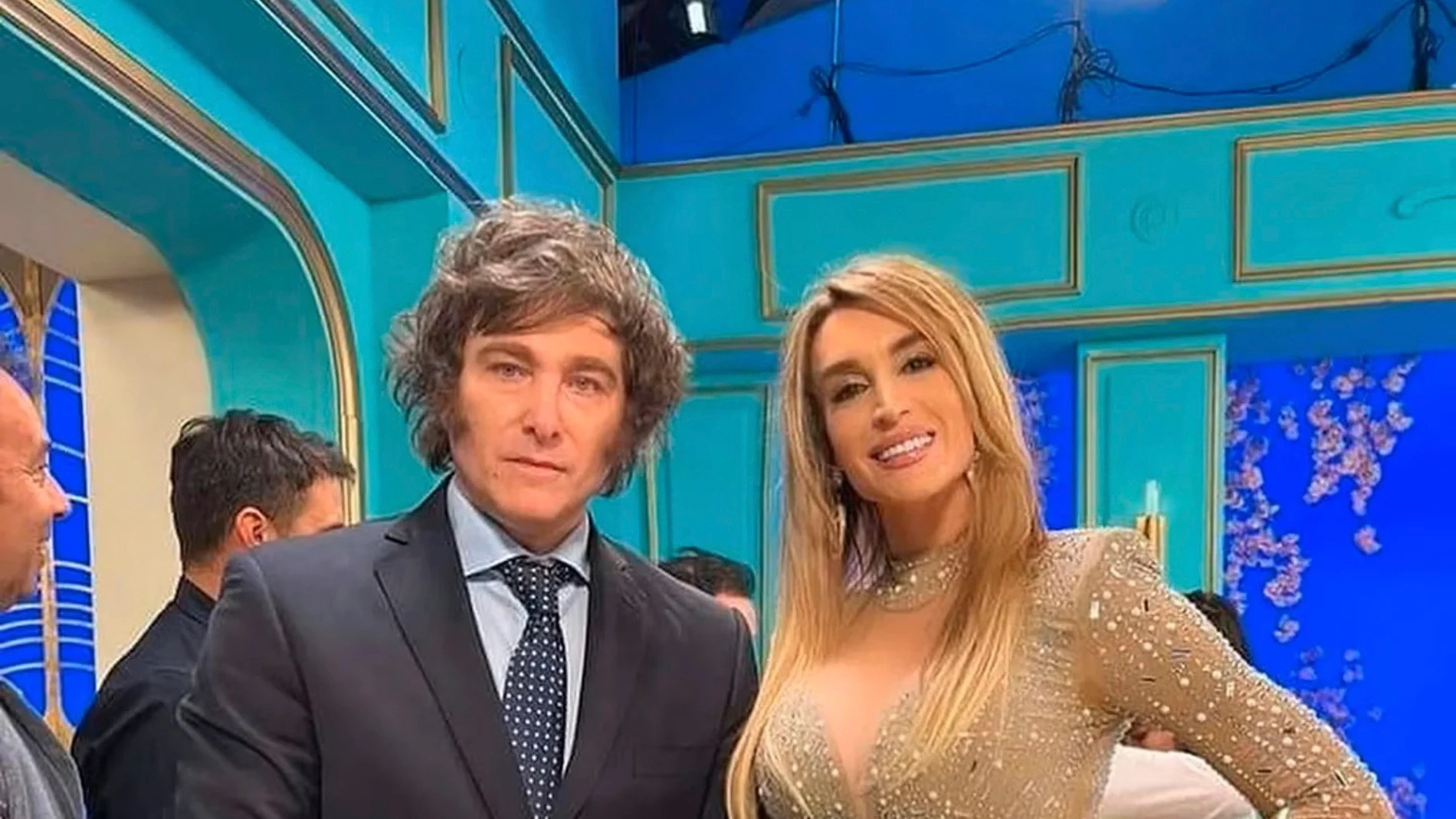 Javier Milei con Fátima Flórez