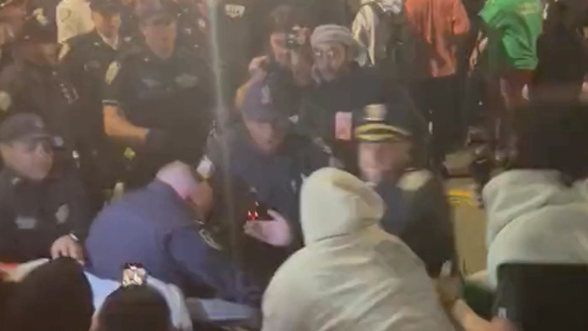Más de 100 personas detenidas en una manifestación pro-Palestina en Nueva York