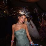 María Pombo en la boda de su hermana.
