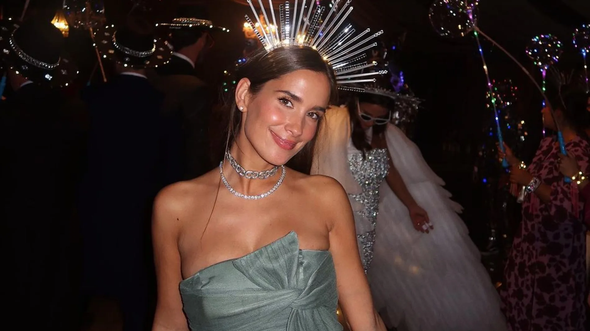 María Pombo en la boda de su hermana.