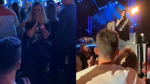Joven pide matrimonio a su pareja en un concierto de Melendi