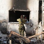 Israeli army patrol in Kibbutz Beeri