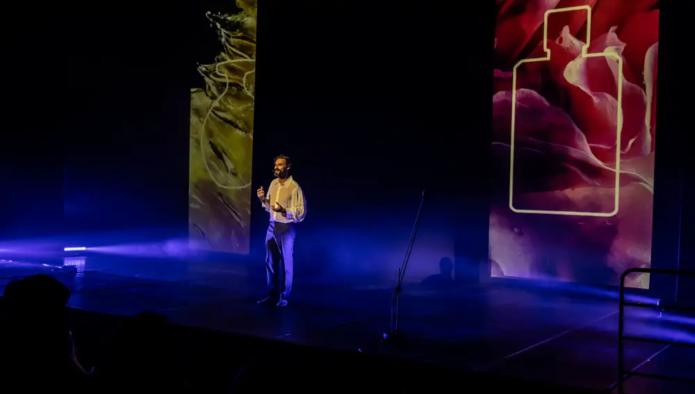 Iván Sánchez durante la gala de premios de la Academia del Perfume