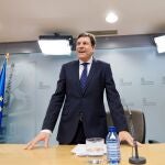 Fernández Carriedo, antes de la rueda de prensa posterior al Consejo de Gobierno
