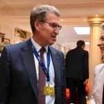 Alberto Núñez Feijóo y Úrsula Von der Leyen en la reunión de líderes del PPE en Bruselas