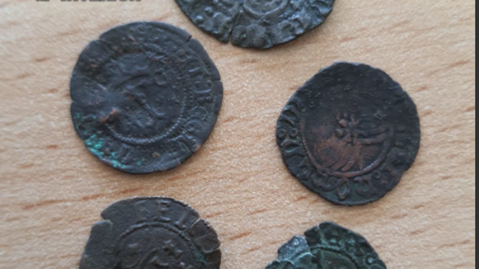 Algunas de las monedas recuperadas