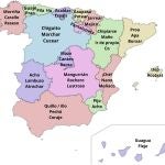 Mapa con las palabras más típicas por comunidades autónomas