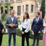 La consejera Carmen Conesa conversa con el obispo Lorca Planes y el alcalde de Lorca, Fulgencio Gil. 