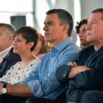 Sánchez y Page, en un acto de partido