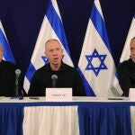 Israel's prime minister, defense minister hold press conference in Tel Aviv