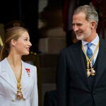 La princesa de Asturias, Leonor de Borbón, jura la Constitución en presencia de las Cortes reunidas en el Cong