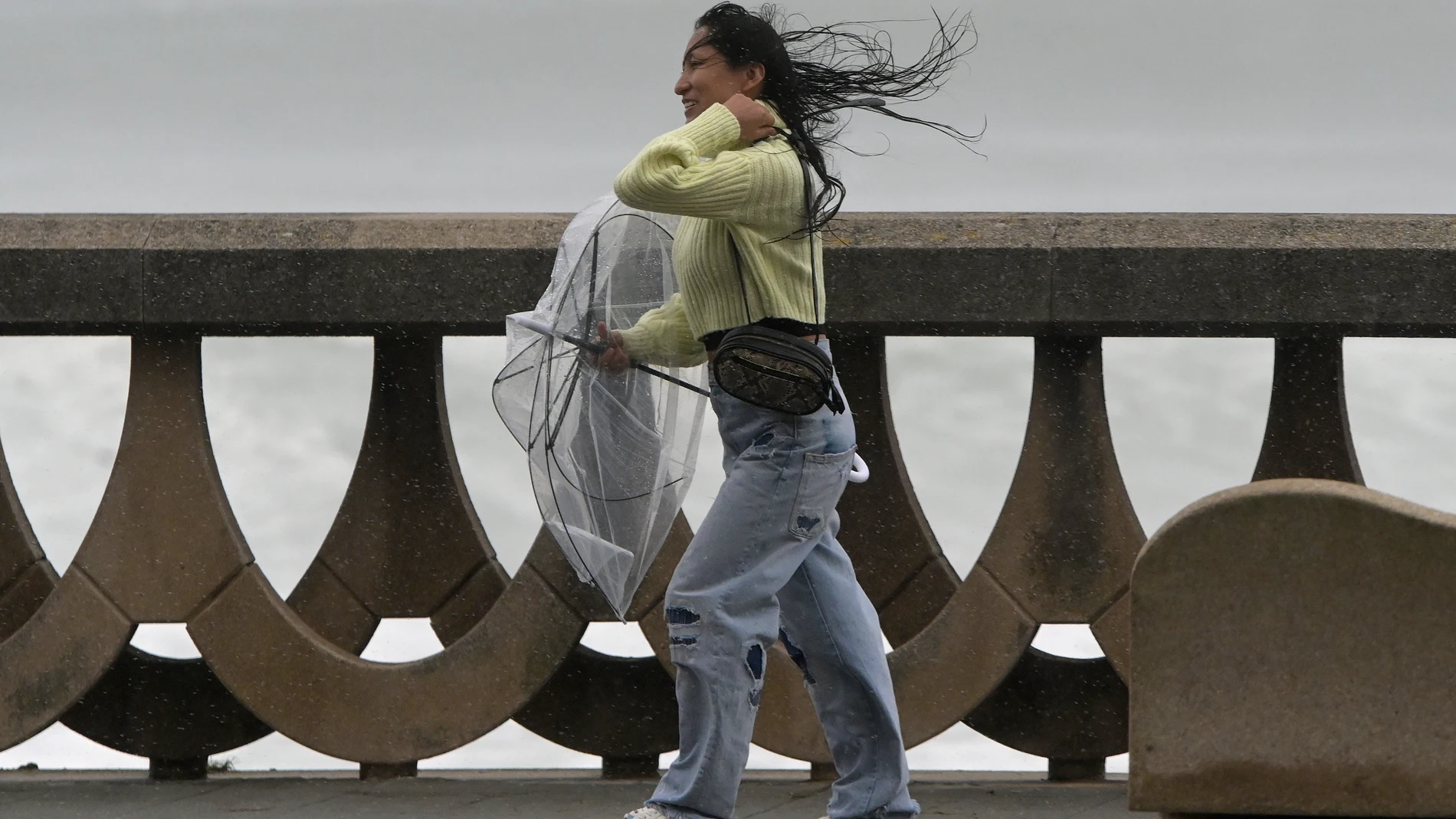 Temporal de viento y lluvia en España