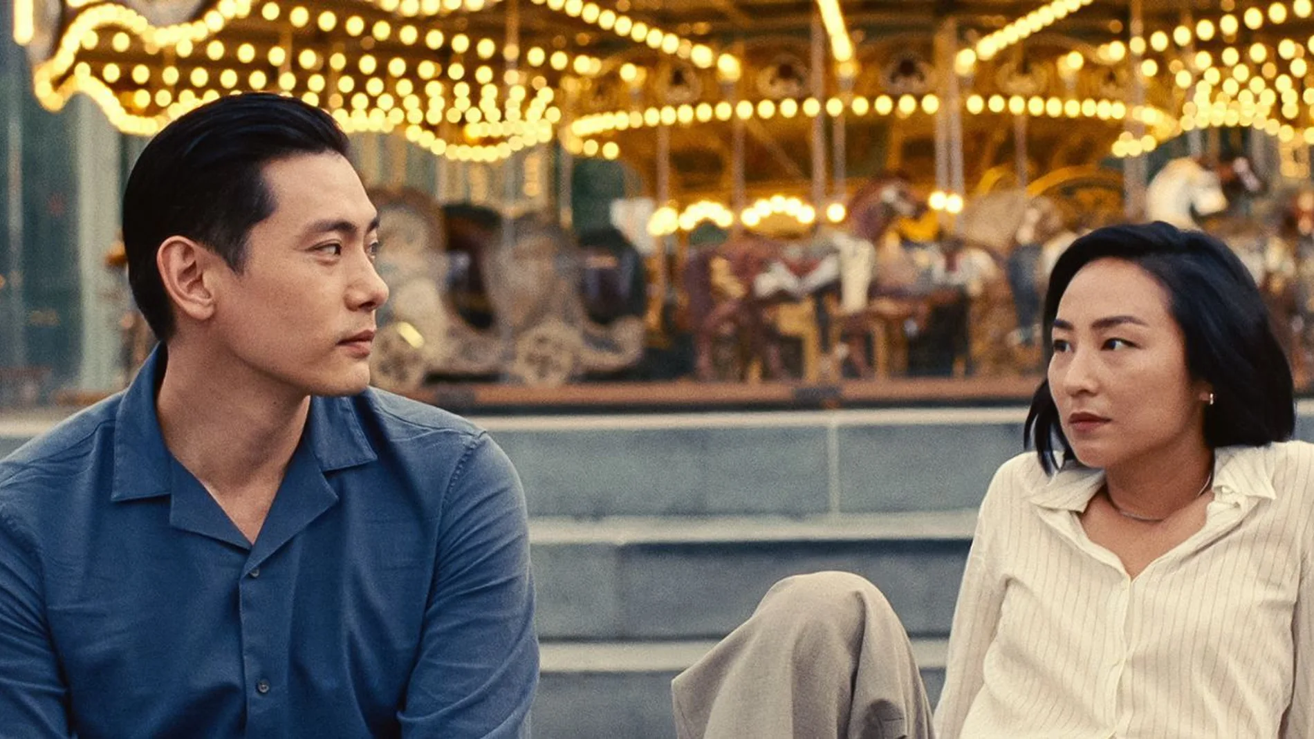 Greta Lee y Yoo Teo son los encargados de dar vida a la enternecedora pareja que protagoniza «Vidas pasadas»