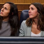 Ione Belarra e Irene Montero en un pleno en el Congreso de los Diputados.