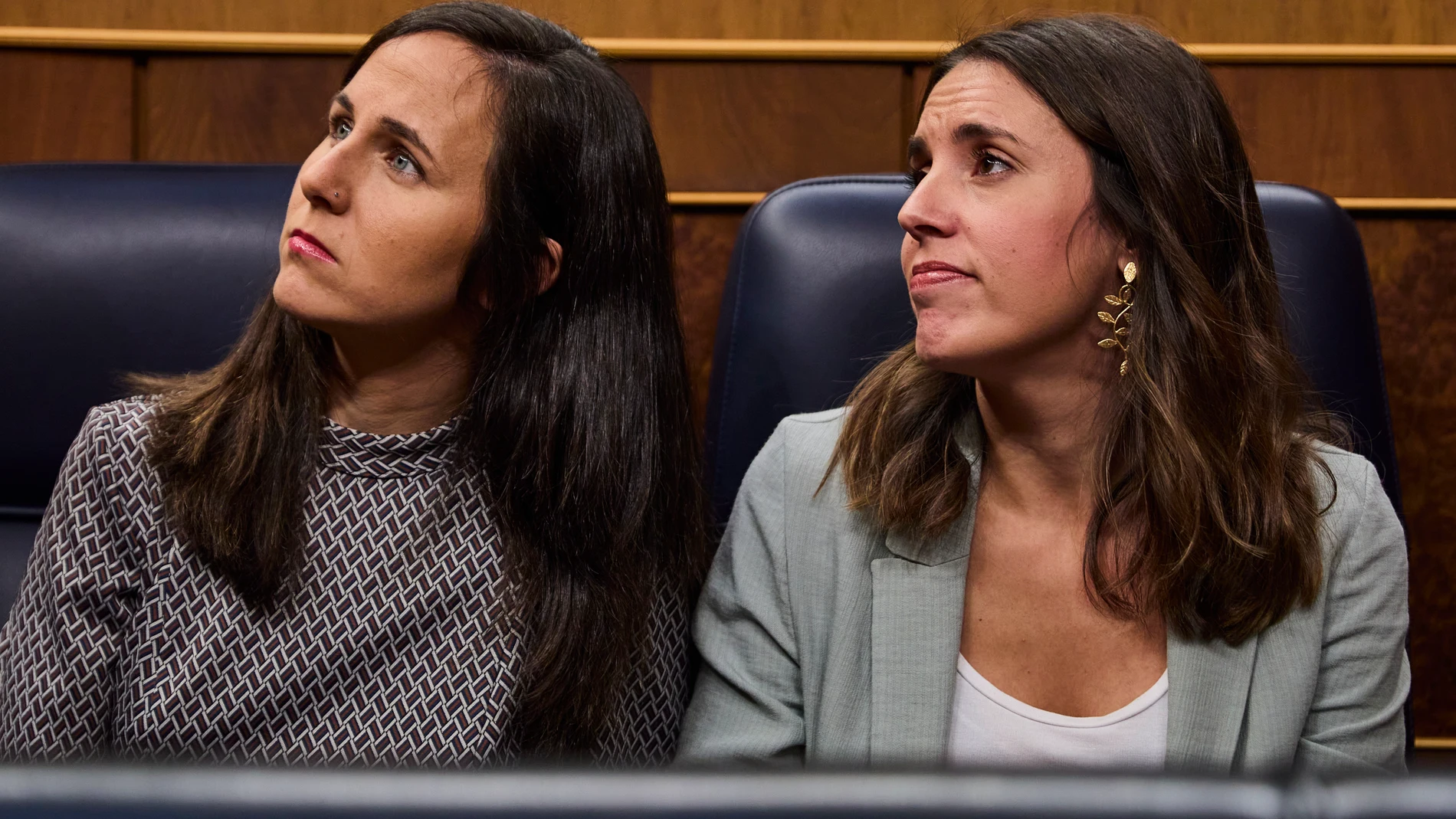 Ione Belarra e Irene Montero en un pleno en el Congreso de los Diputados.