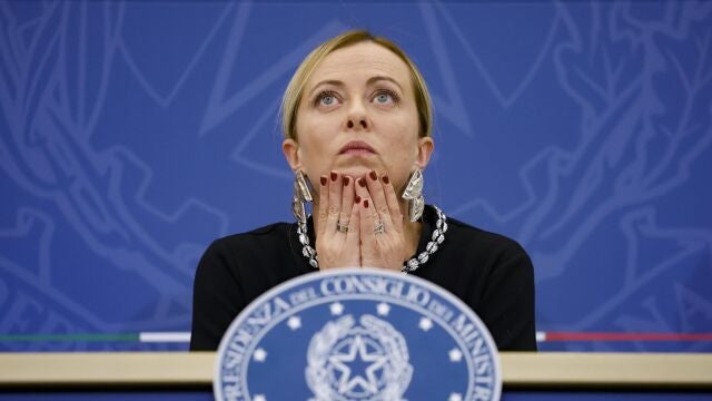  Italian Prime Minister Giorgia Meloni speaks during a press conference, Rome, Italy, 03 November 