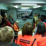 Puesto de Mando Avanzado (PMA) del incendio de Montitxelvo (Valencia)