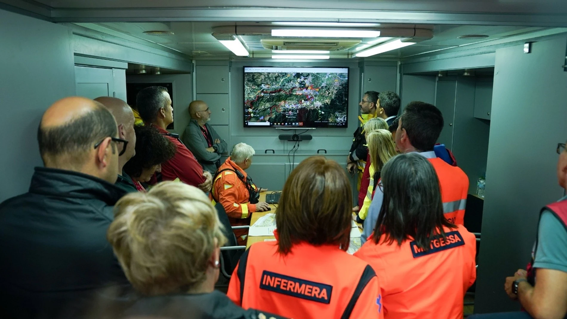 Puesto de Mando Avanzado (PMA) del incendio de Montitxelvo (Valencia) GVA 04/11/2023