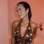 María Fernández Rubíes con vestido muy otoñal