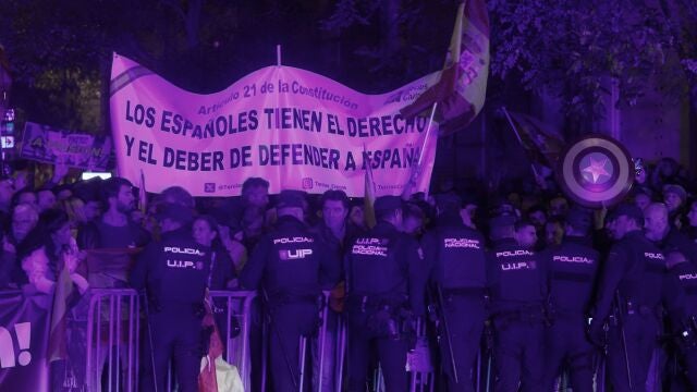 Concentración en Ferraz contra la ley de la amnistía