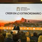 El presidente de la Región de Murcia, Fernando López Miras, durante la presentación del Año Jubilar