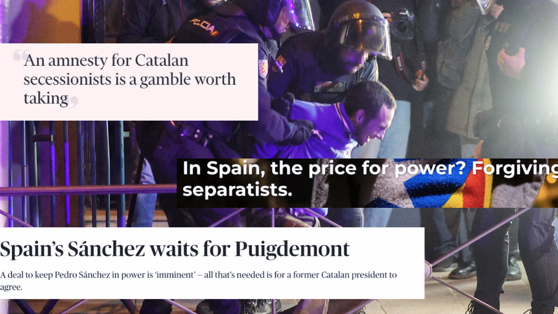 Medios internacionales recogen la inminente amnistía del PSOE a los dirigentes catalanes condenados por el 'procés'