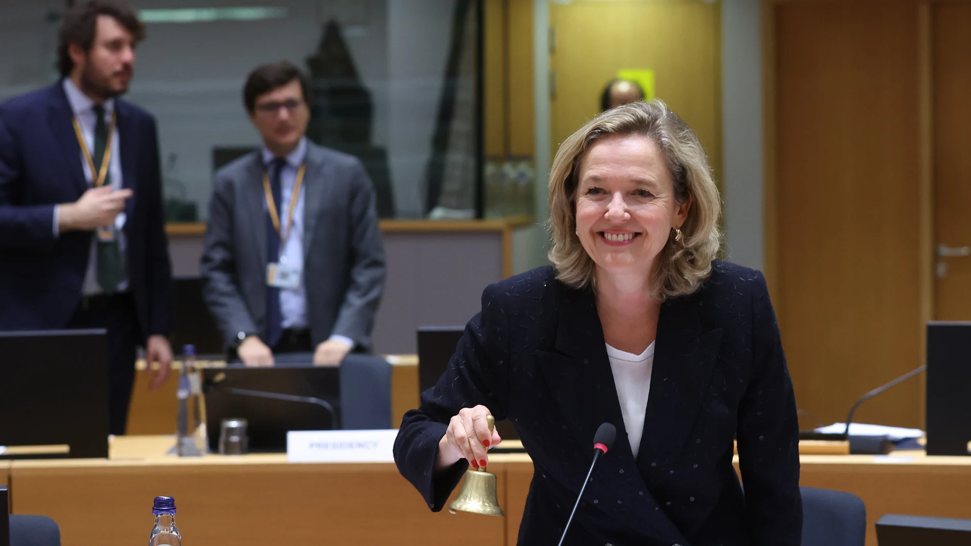 Nadia Calviño inicia una reunión del Ecofin con los países de la EFTA el pasado mes