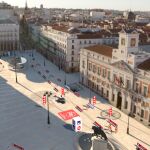 Recreación de la Puerta del Sol preparada para la carrera Ponle Freno que se celebrará en Madrid el domingo 19 de noviembre