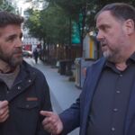Junqueras pasea junto a Gonzo por las calles del centro de Madrid