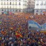 Puerta del Sol durante la manifestación del PP