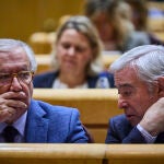 El senador del PP, Javier Arenas, durante el pleno de la Cámara Alta que aprueba la reforma del reglamento de 