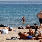 En la imagen, la playa del Postiguet, en Alicante, este 14 de noviembre