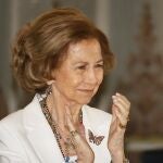 La Reina Sofía durante la entrega los Premios Sociales Fundación MAPFRE 2023, a 10 de octubre de 2023, en Madrid (España). FAMOSOS;PREMIOS;FUNDACIÓN MAPFRE;REALEZA Antonio Gutiérrez / Europa Press 10/10/2023