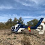 El helicóptero de la Policía, en la zona donde se ha producido el hallazgo