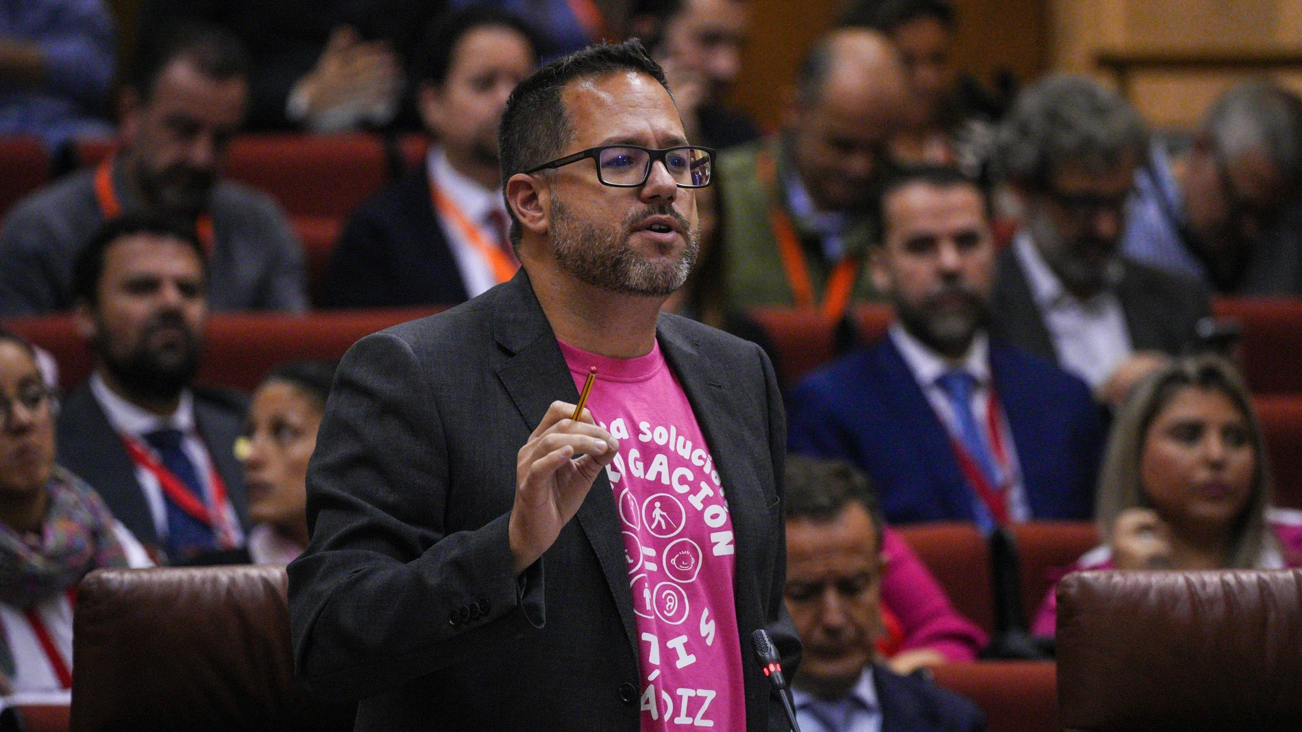 El portavoz de Adelante Andalucía, José Ignacio García