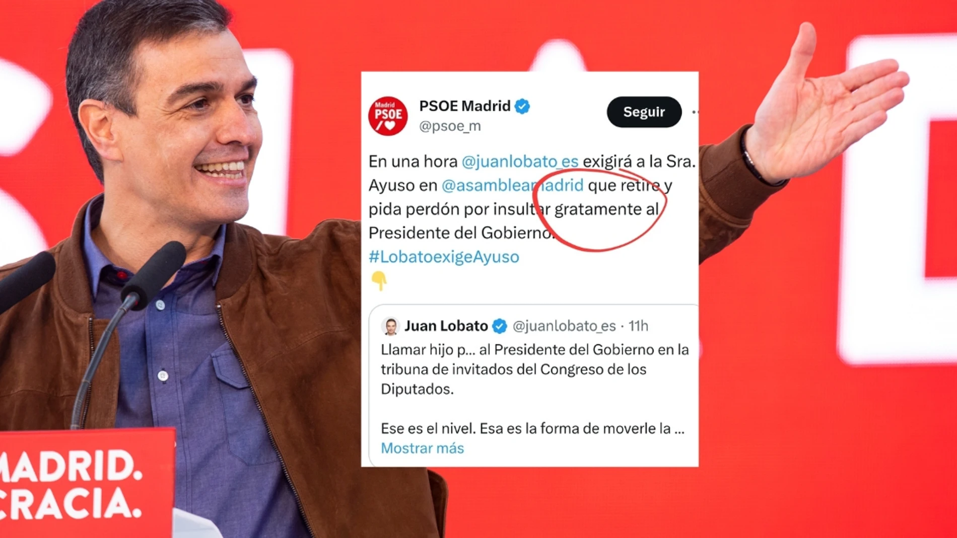 El PSOE de Madrid se equivoca en su tweet sobre Ayuso