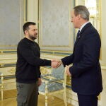 Ukraine's President Zelensky meets Britain's Foreign Secretary Cameron in Kyiv