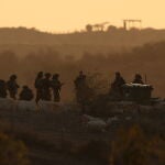 Israeli forces along the border with Gaza