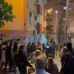 Momennto de los alercados en el rodaje en el barrio de Llefià