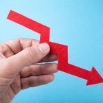 Concepto de economía en caída